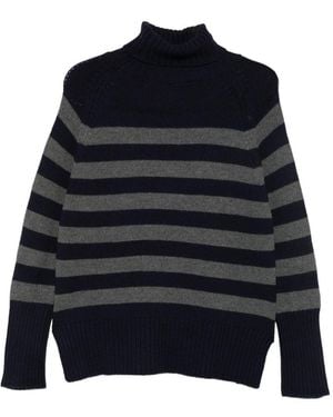 Base London Wool Turtle-Neck Jumper - Blue