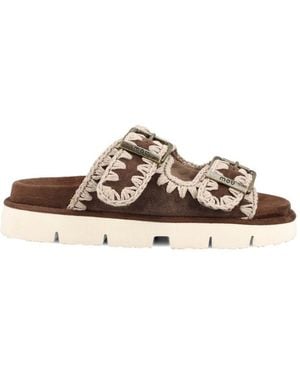 Mou Bio 2 Buckles Sandals - Brown