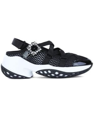 Roger Vivier Viv Run Strass Trainers - White