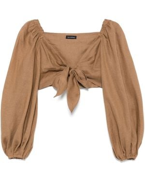 ACTUALEE Linen Top - Natural