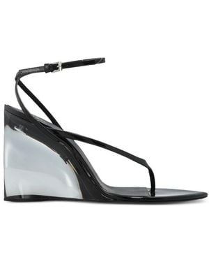 Alaïa Leather Thong Sandals - White