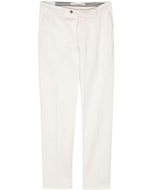 Luigi Bianchi Trousers With Logo - White