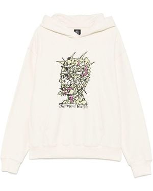 Brain Dead Scrambled Head Hoodie - White