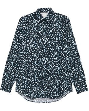 Paul Smith Printed Cotton Shirt - Blue