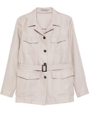 Tagliatore Linen Jacket - White