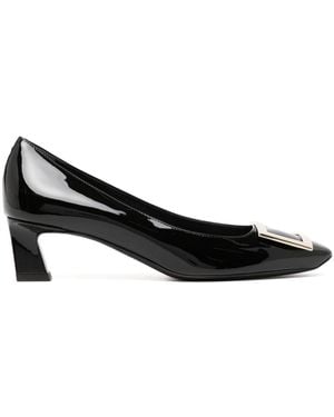 Roger Vivier Trompette Patent Leather Court Shoes - Black
