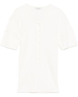 Lemaire Cotton And Linen T-Shirt - White