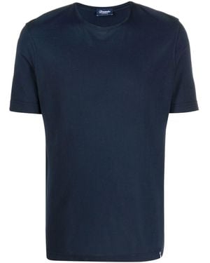 Drumohr Crew Neck T-Shirt - Blue
