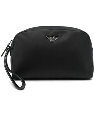 Emporio Armani Nylon Washbag - Black