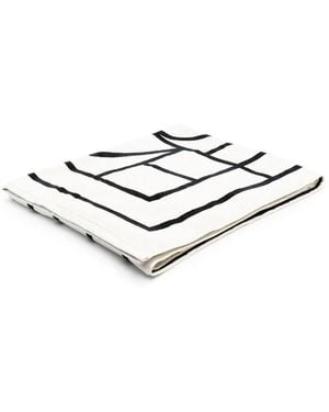 TOTEME Monogram Beach Towel - White