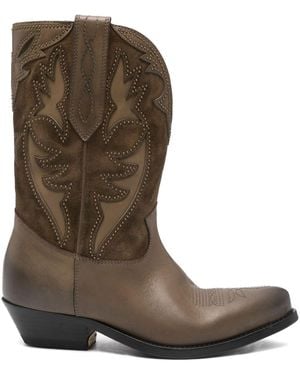 Golden Goose Wish Star Low Leather Boots - Brown