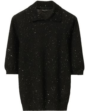 Fabiana Filippi Polo Con Paillettes - Nero