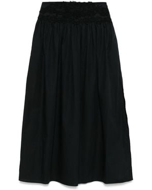 Ermanno Scervino Cotton Long Skirt - Black