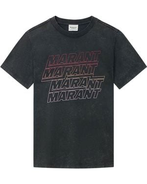 Isabel Marant Zoeline Cotton T-Shirt - Black