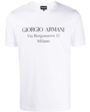 Giorgio Armani Cotton Logo T-Shirt - White