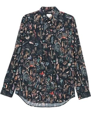 Paul Smith Printed Cotton Shirt - Grey