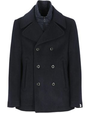 Peuterey Wool Padded Coat - Blue