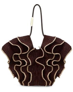 Zimmermann Goldentime Medium Rafia Tote - Pink