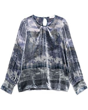 Pierre Louis Mascia Silk Printed Blouse - Blue