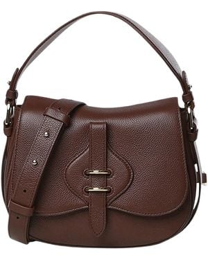 Coccinelle Grained Leather Tote Bag - Brown