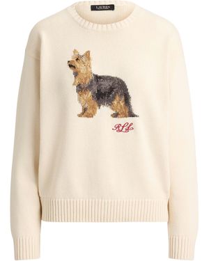 Ralph Lauren Intarsia-Knit Yorkshire Terrie - Natural
