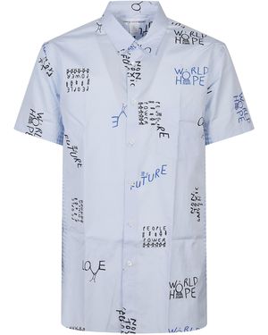 Comme des Garçons Shirt With All-Over Print - Blue