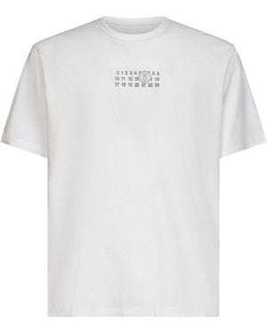 MM6 by Maison Martin Margiela Logo Cotton T-Shirt - White