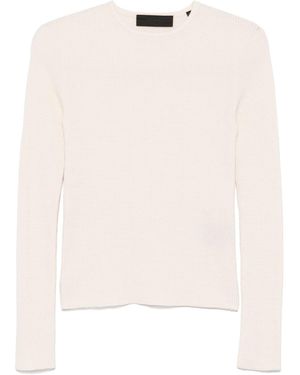 Essentials Maglia A Maniche Lunghe Waffle - Neutro