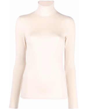 Majestic Viscose Turtleneck Jumper - Natural