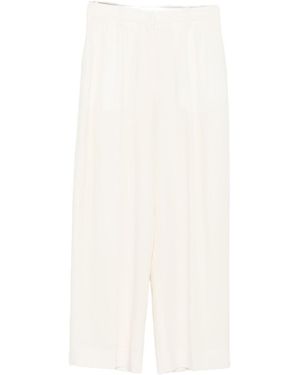 TOTEME Off Relaxed Pleated Trousers - White