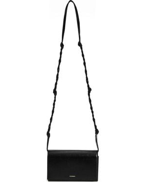 Jil Sander Tangle Leather Mini Bag - Black