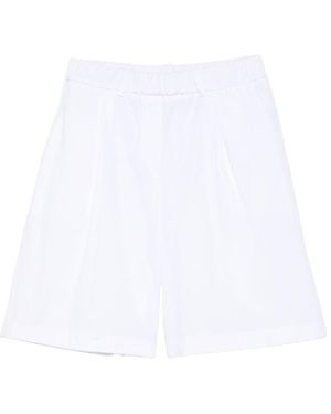 Via Masini 80 Cotton Bermuda Shorts - White