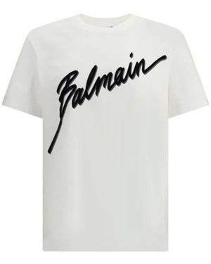 Balmain Cotton T-Shirt - Grey