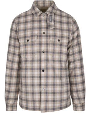 Woolrich Check Wool Blendeal Jacket - Grey