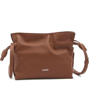Loewe Flmaneco Leather Mini Clutch - Brown