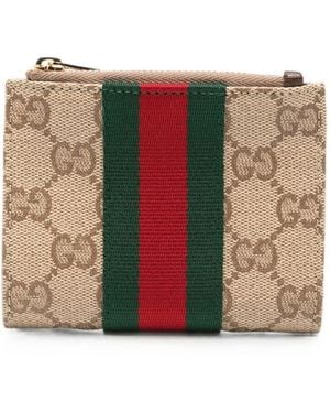 Gucci Portafoglio Piccolo Con Dettaglio Web - Nero