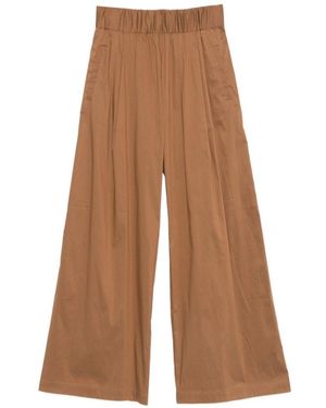 Semicouture Jhonny Cotton Trousers - Brown
