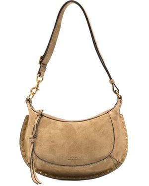 Isabel Marant Oskan Moon Leather Shoulder Bag - Metallic