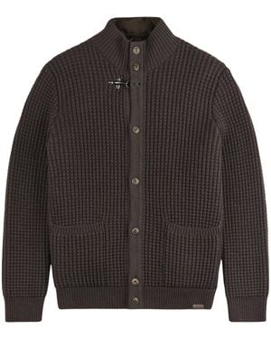 Fay Cardigan Testurizzato Con Gilet Rimovibile - Grigio