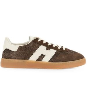 Hogan Cool Leather Trainers - Brown