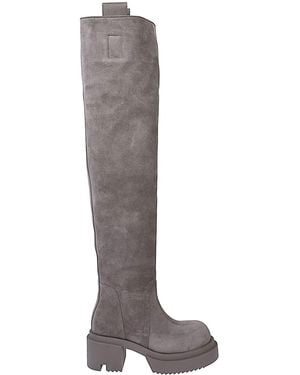 Rick Owens Suede Leather Boots - Brown