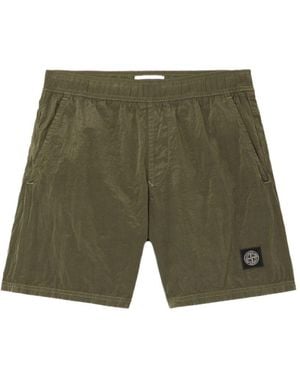 Stone Island Logo Swim Shorts - Green