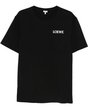 Loewe Logo Cotton T-Shirt - Black