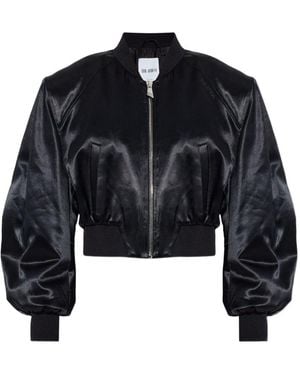 The Attico Satin Bomber Jacket - Blue