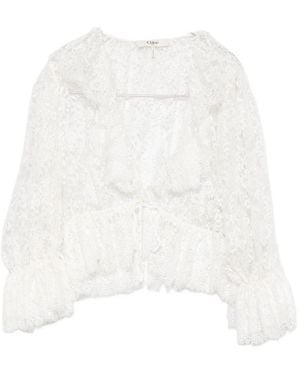 Chloé Top Ricamato - Bianco