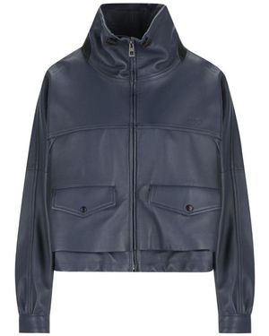 Loewe Leather Jacket - Blue