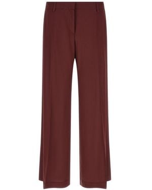 Alberto Biani Wide-Leg Trousers - Red