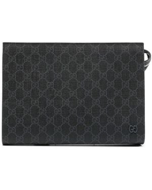 Gucci Gg Supreme Pouch - Black
