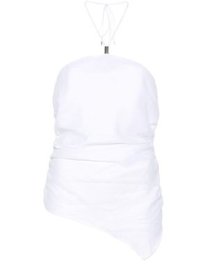 Semicouture Becka Linen Top - White
