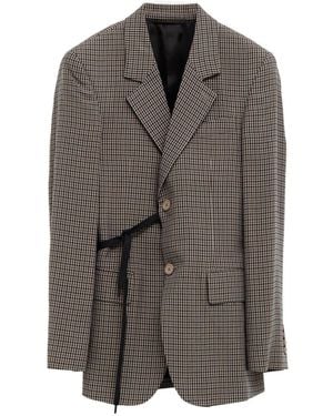 Balenciaga Wrapped Tailored Jacket - Grey